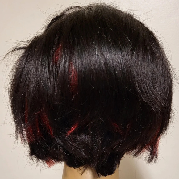 Vella Vella Remi 'Human Hair' Wig (RED/BLACK) - Picture 5 of 7